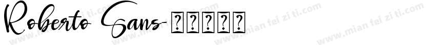 Roberto Sans字体转换